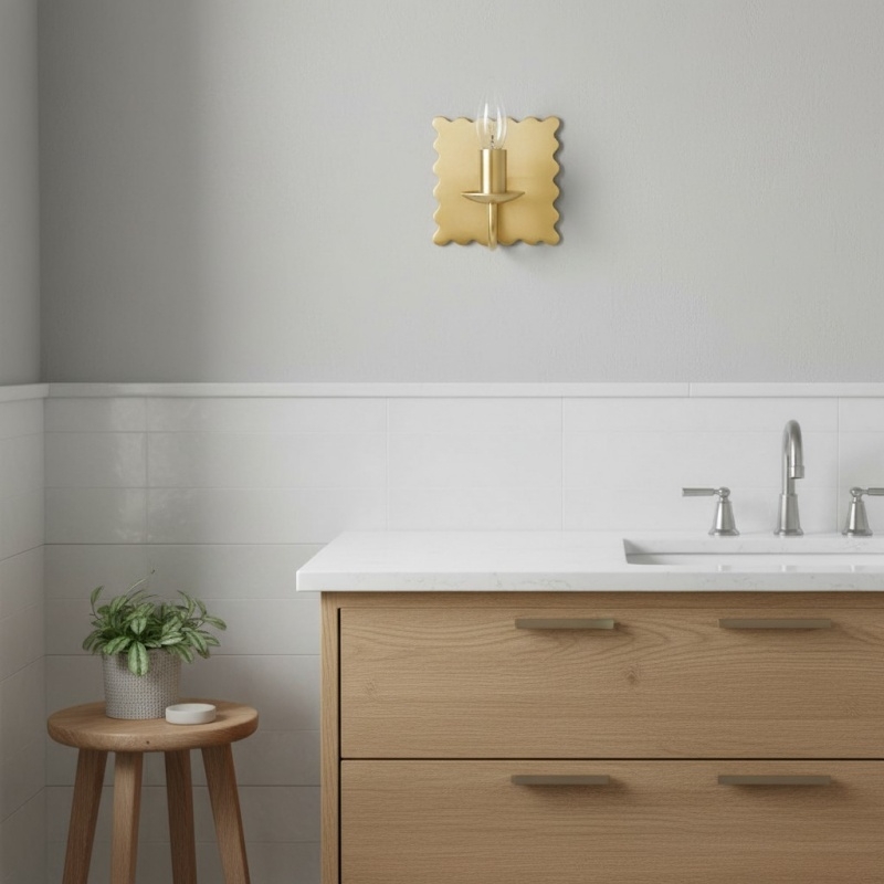 Modo Decorative Wall Light - Modern Wavy Metal Wall Sconce for Bedrooms and Hallways T709
