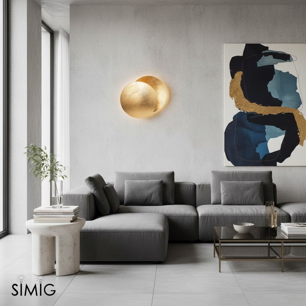 Discola Wall Lamp Metal Disc Design - Living Room Ambient Light