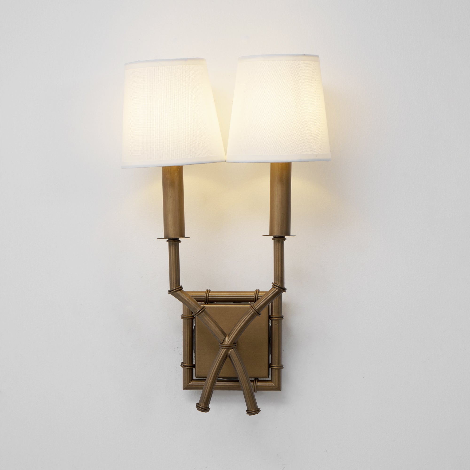 Double Arm Bamboo Sconce T1810