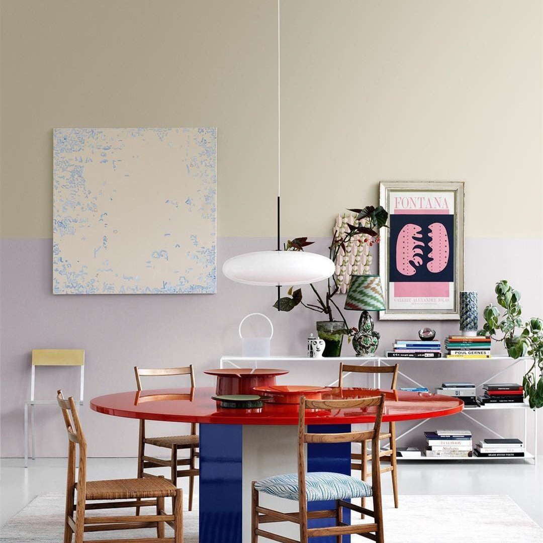 Modern Oval Pendant Light – Metal and Acrylic Pendant Lamp for Living Room