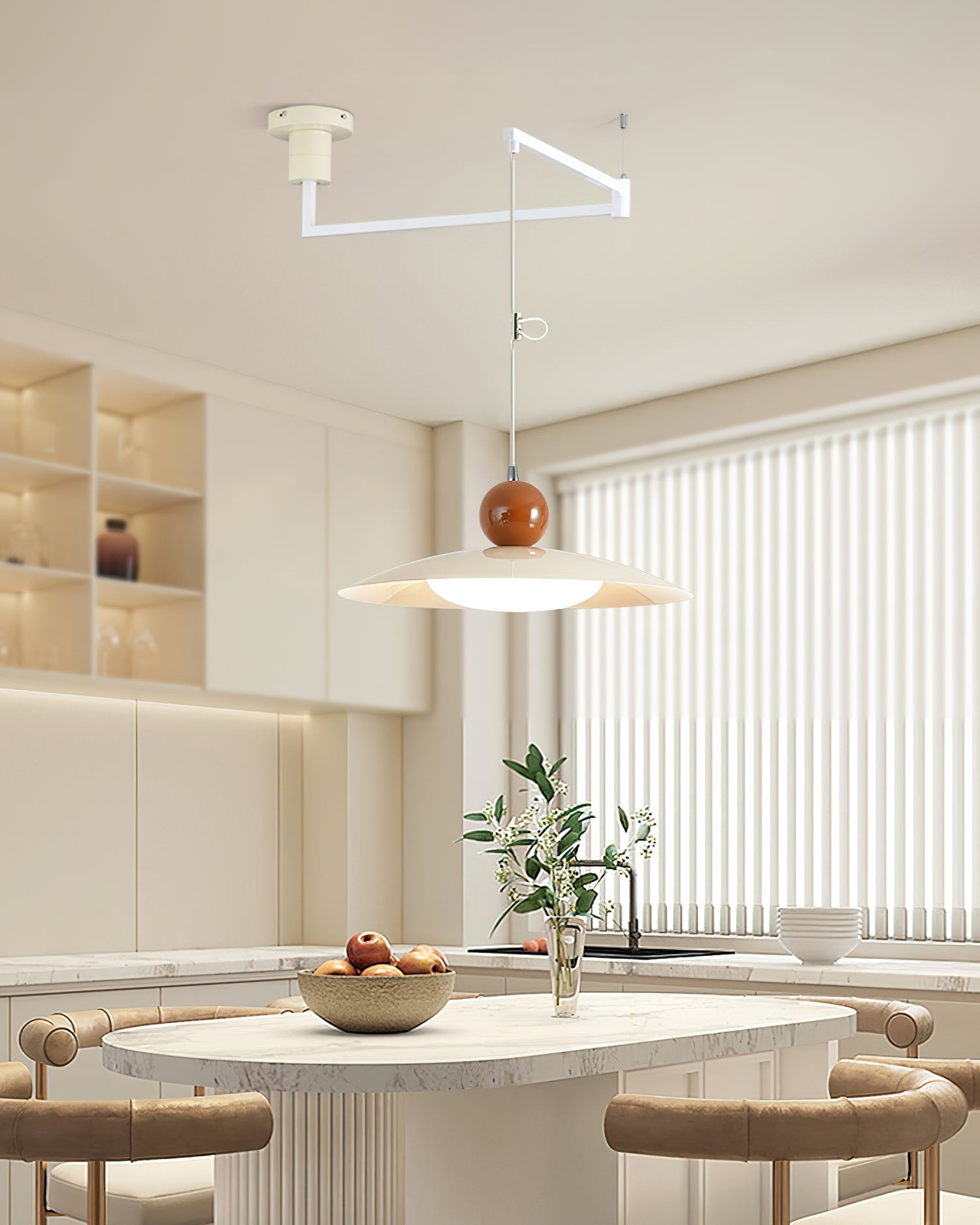 Nordic Flying Saucer Swing Arm Movable Pendant Light M111