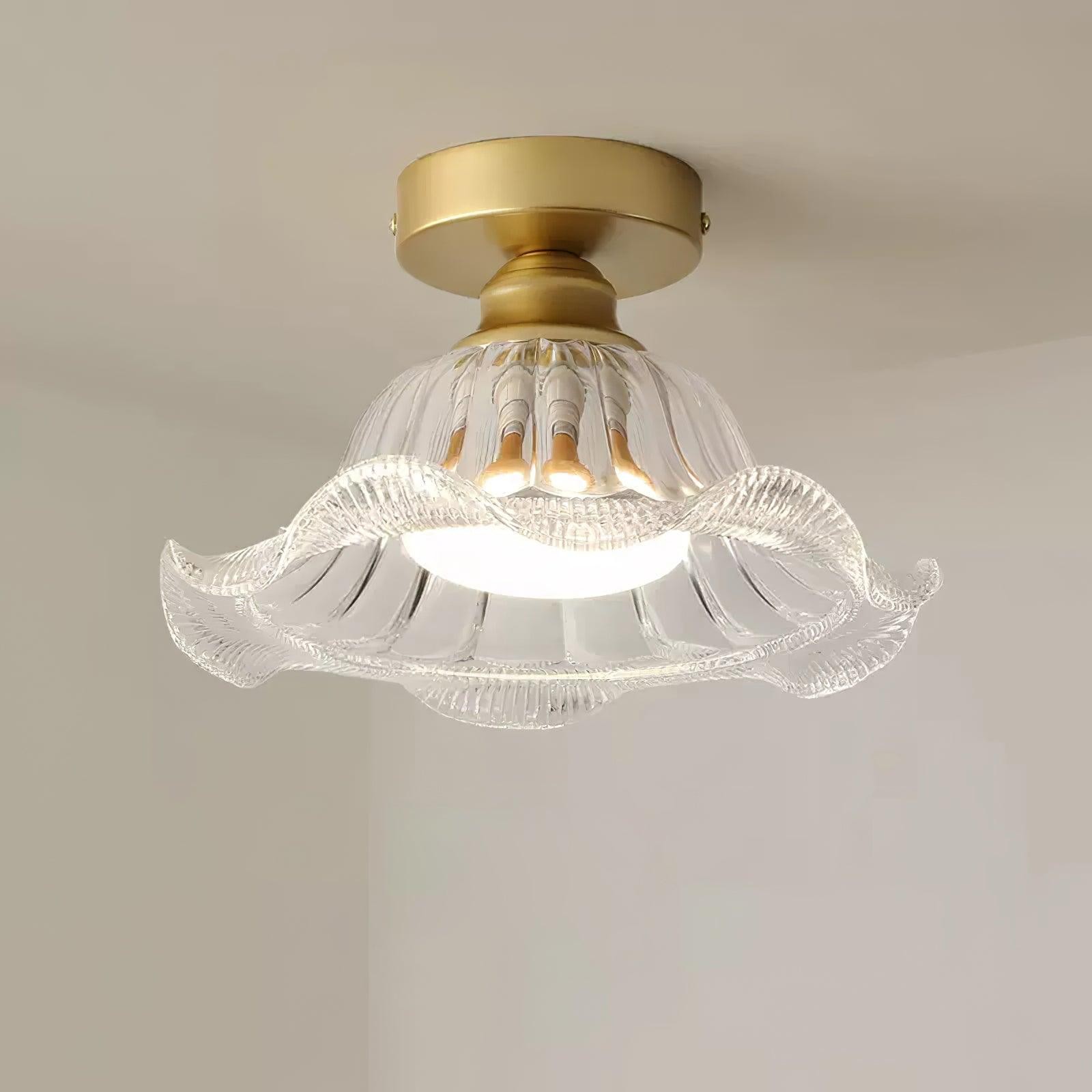 Vintage Glass Flower Ceiling Light M233