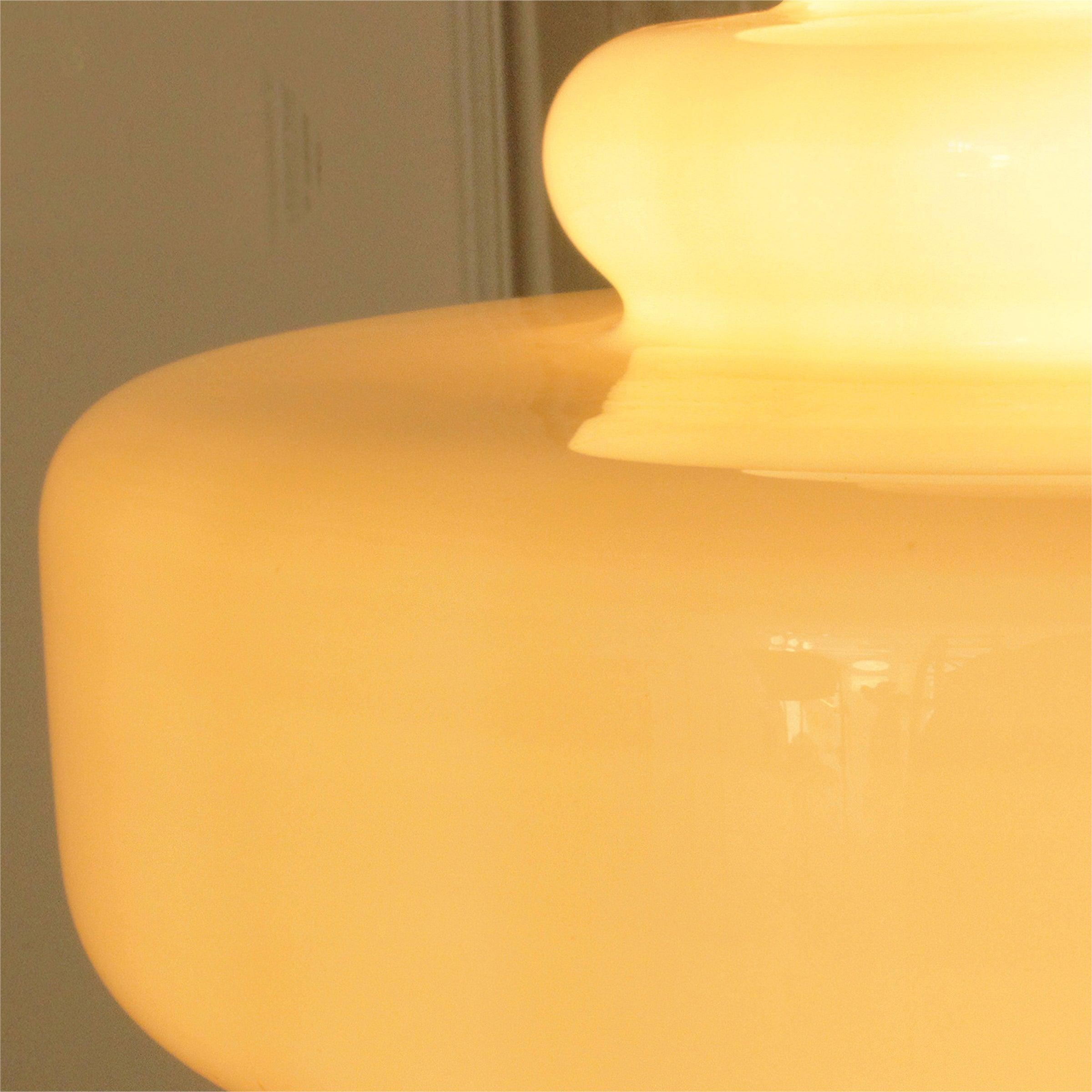 Bauhaus Vintage Cream Glass Pendant Lamp S174