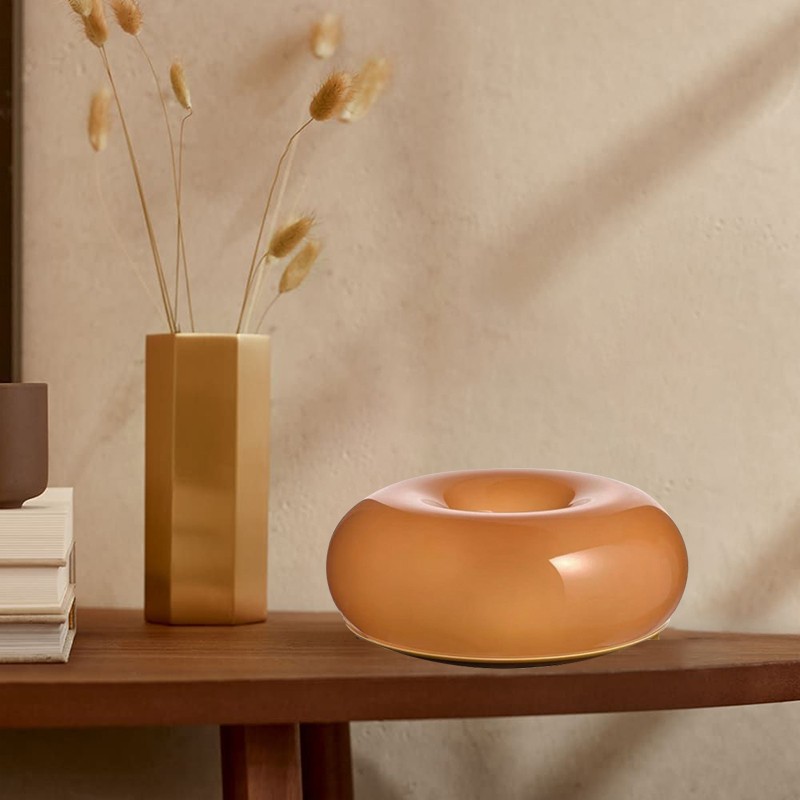 Glass Donut Table Wall Lamp - Bauhaus Style Accent Light Fixture S77