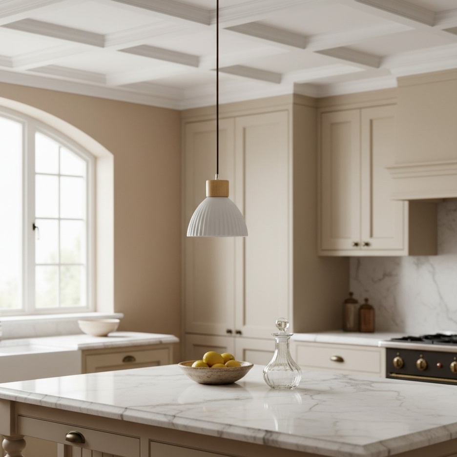 Cerawooda Modern Pendant Light - Clean Circle Silhouette for Living Area T1099