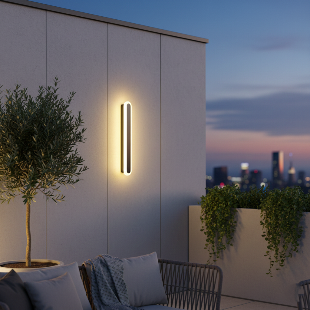 Edge Minimalist Metal Oval IP65 WaterProof Outdoor Wall Light T2099