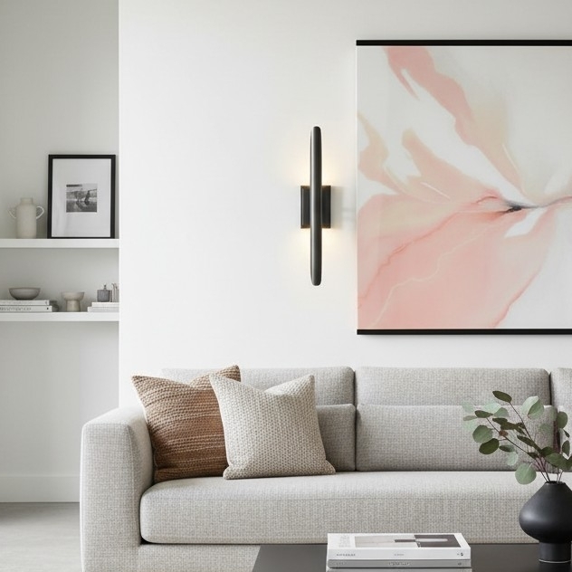 Modo Wall Sconce Minimalist Metal Frame - Contemporary Design for Bedroom, Entryway and Office T726