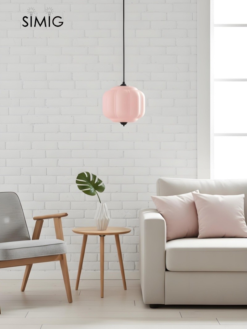 Eloise Vintage Milk Glass Pendant Light - Chic Retro Lighting for Dining Rooms S215