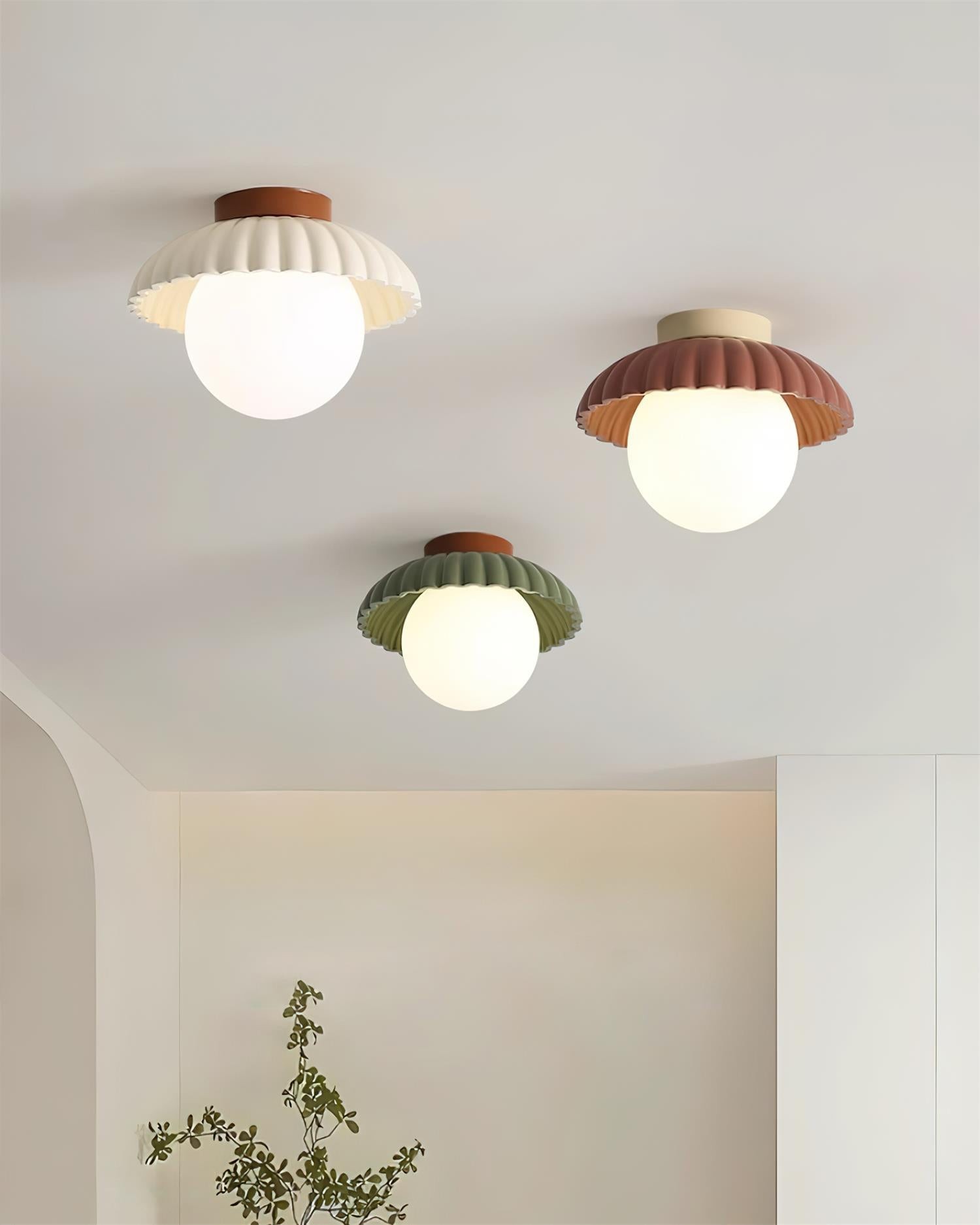 Alien Cream Glass Ceiling Light - Modern Nordic Ceiling Fixture M77