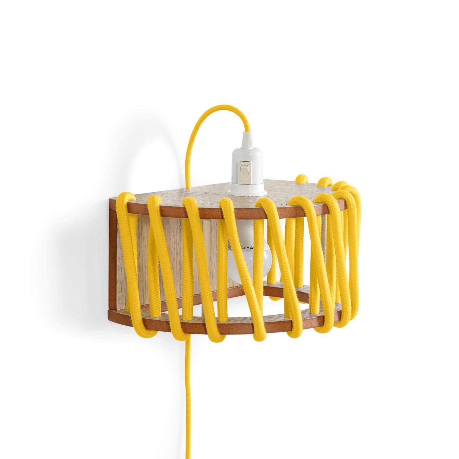 Macaron Rope-wrapped Wooden Wall Lamp S190