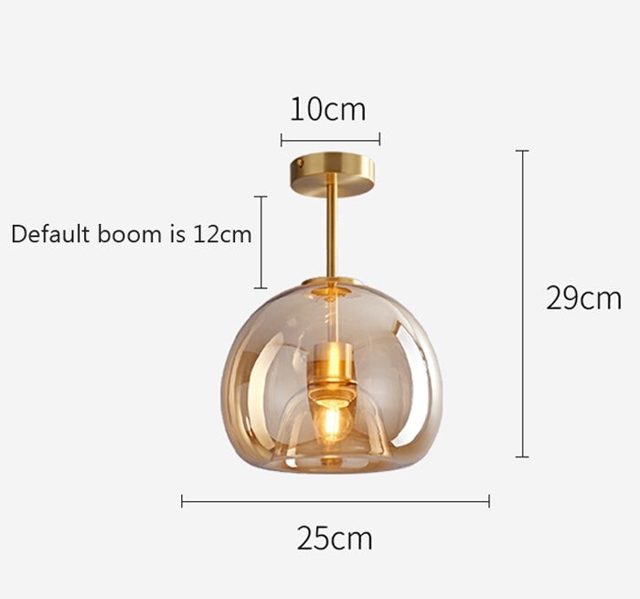 Retro Bubble Concave Glass Ceiling Lamp M05
