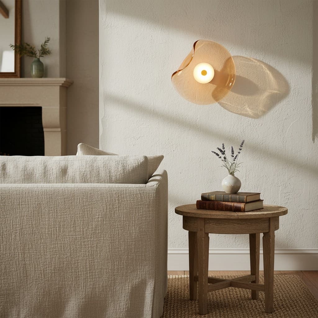 Lunacrest Curved Wall Lamp - Modern Metal and Glass for Hallway T584