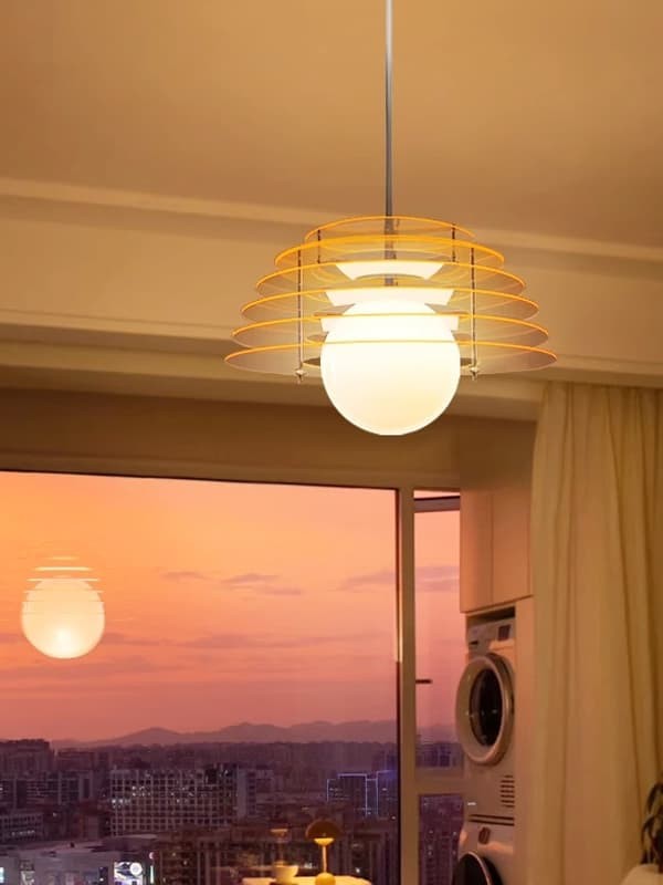 Sunrise Pendant Light – Ambient Pendant With Bauhaus Memphis Geometry G105