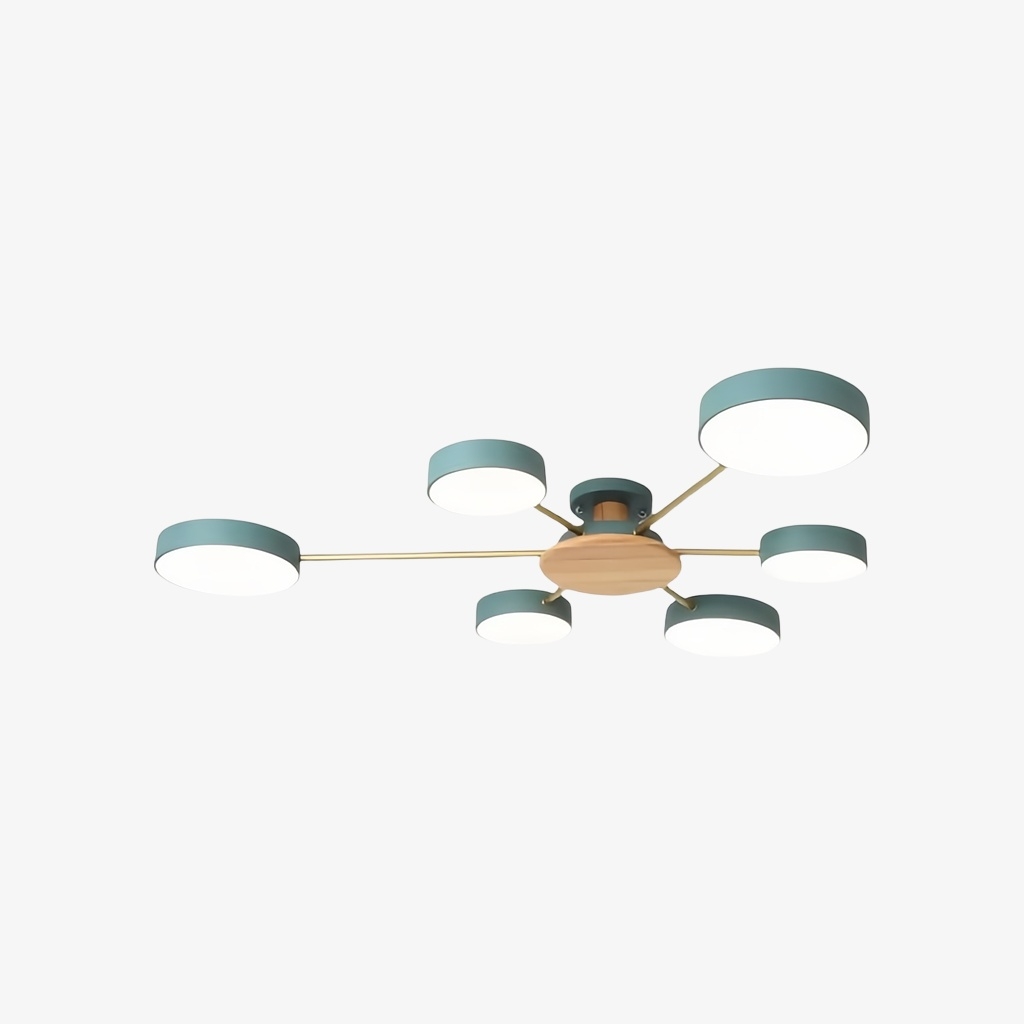 Stylish Wood-Branch Ceiling Lamp - LED Light for Dining Room and Living Room S378