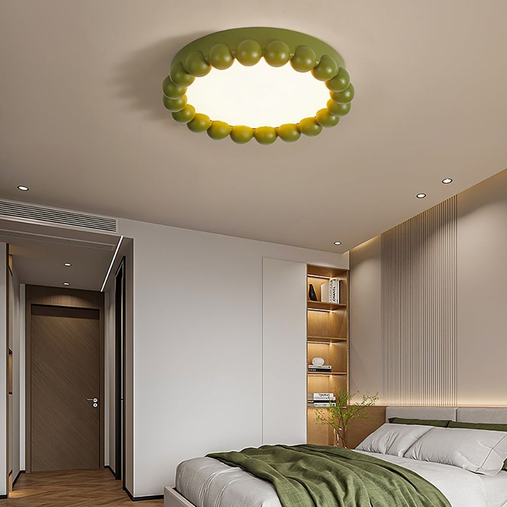 Sleek Flush Resin Ceiling Lamp — Comfortable Ambient Light S218