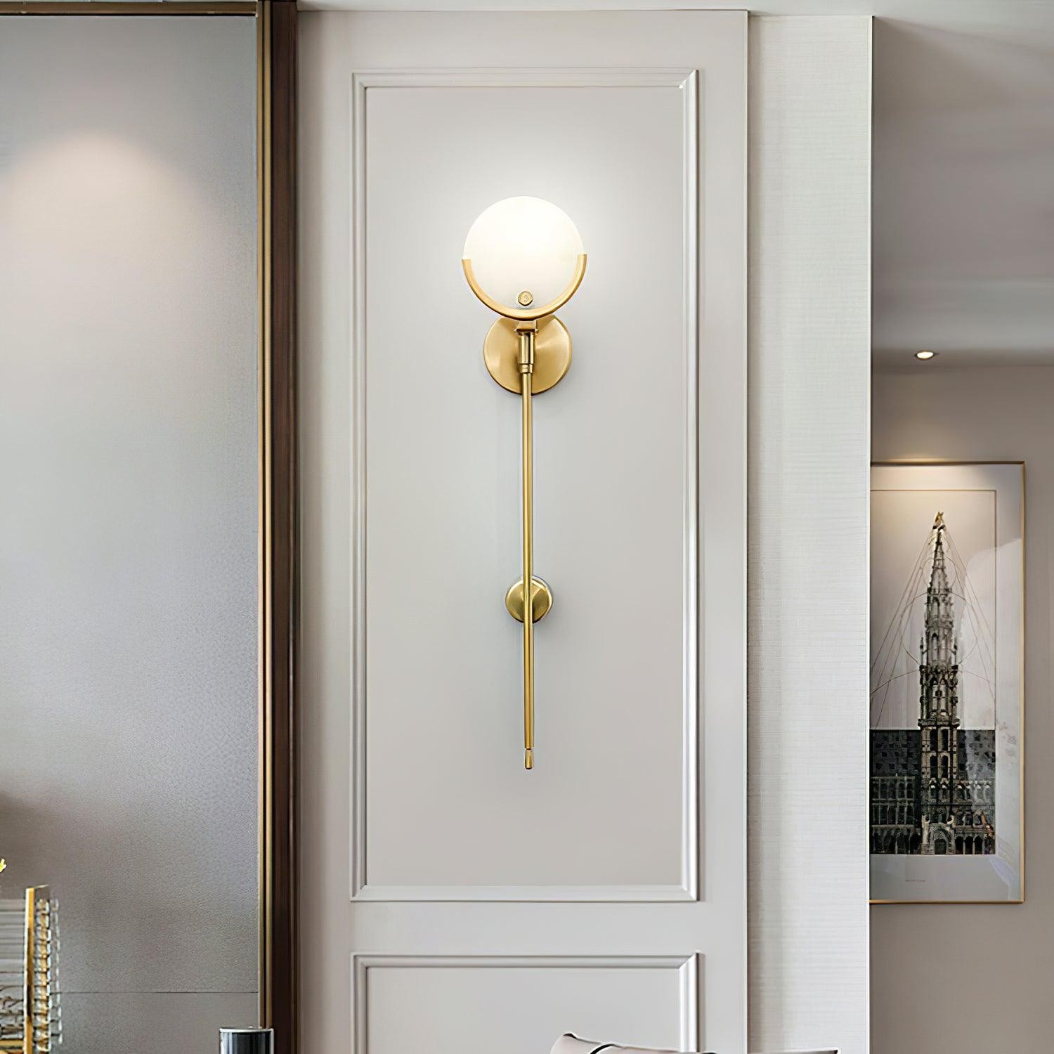 Metal Brass Spherical Bedroom Wall Lamp M573
