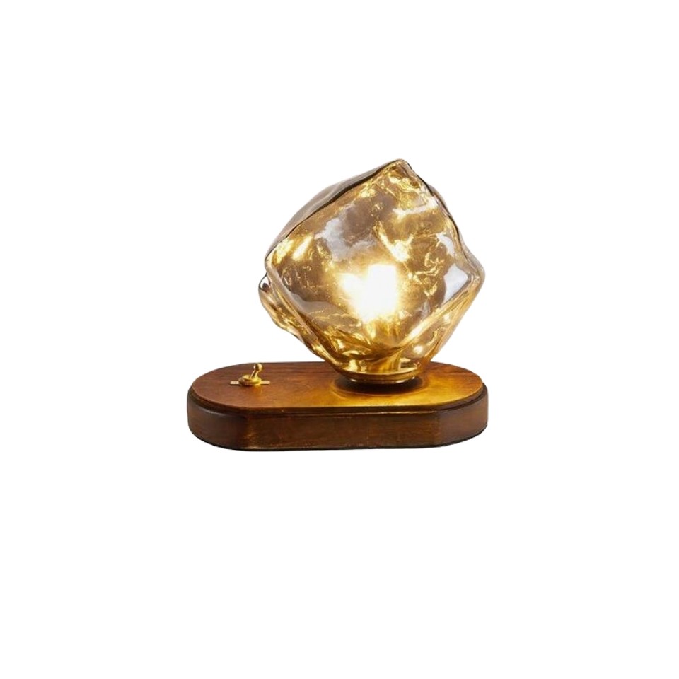 Ice Cube Stone Glass Table Lamp