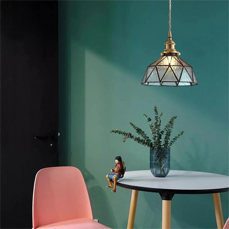 Retro Glass Bowl Pendant Lamp