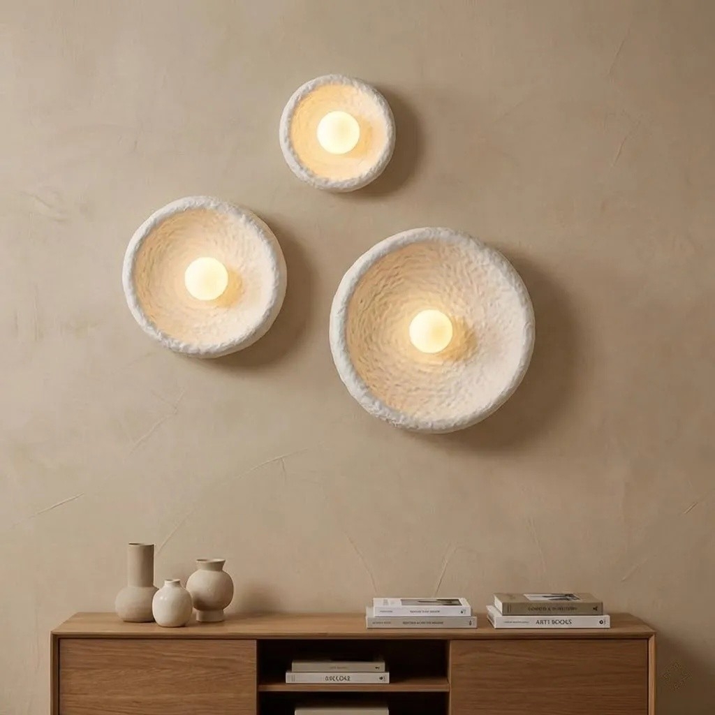 Minimalist Elegance White Resin Wall Sconce S374