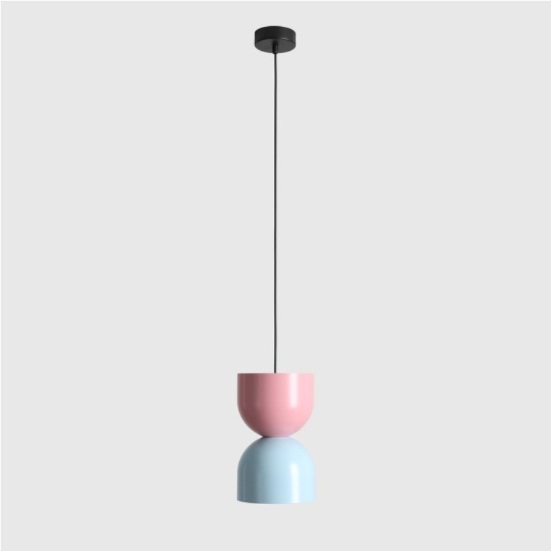 Pastel Dual‑Tone Pendant Light With Layered Metal Shade S228