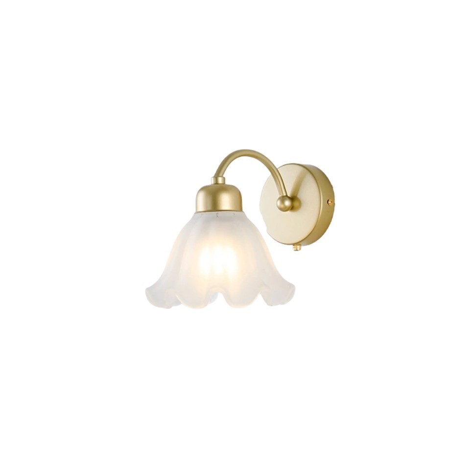 Flora Country Style Ribbed Glass Wall Light