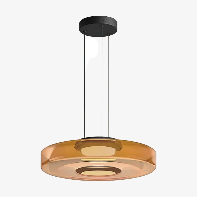 Nora Contemporary Multi-Layer Glass Pendant Lamp - Adjustable Hanging Light for Living Room or Kitchen Island T743
