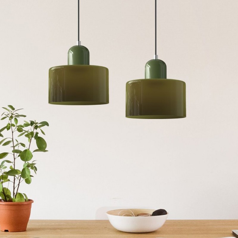 Nordic Morandi Cylinder Glass Pendant Light S66