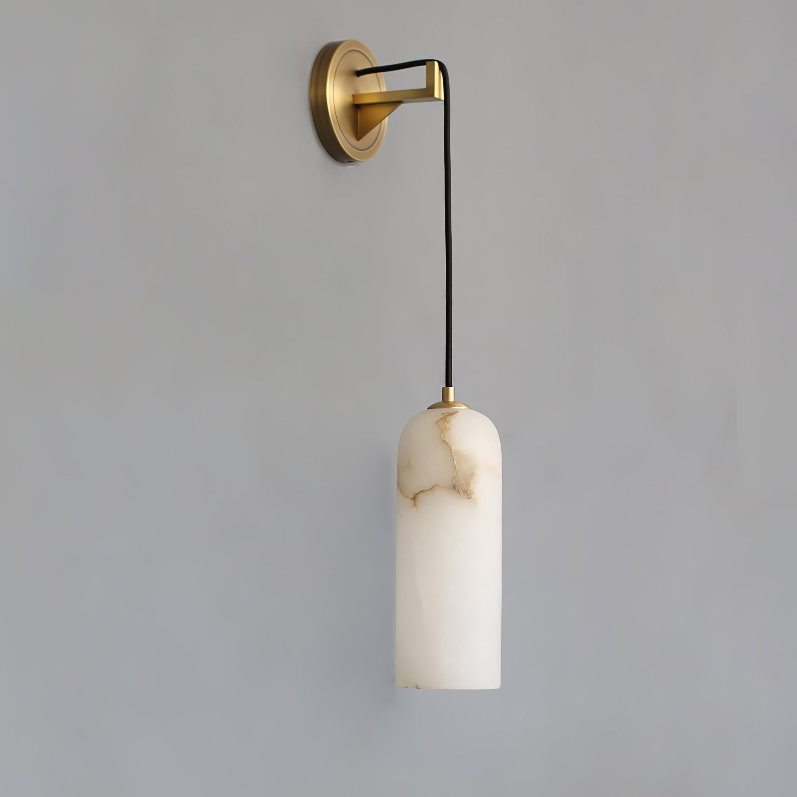 Modern Minimalist Copper Natural Marble Adjustable Wire Wall Lamp M346