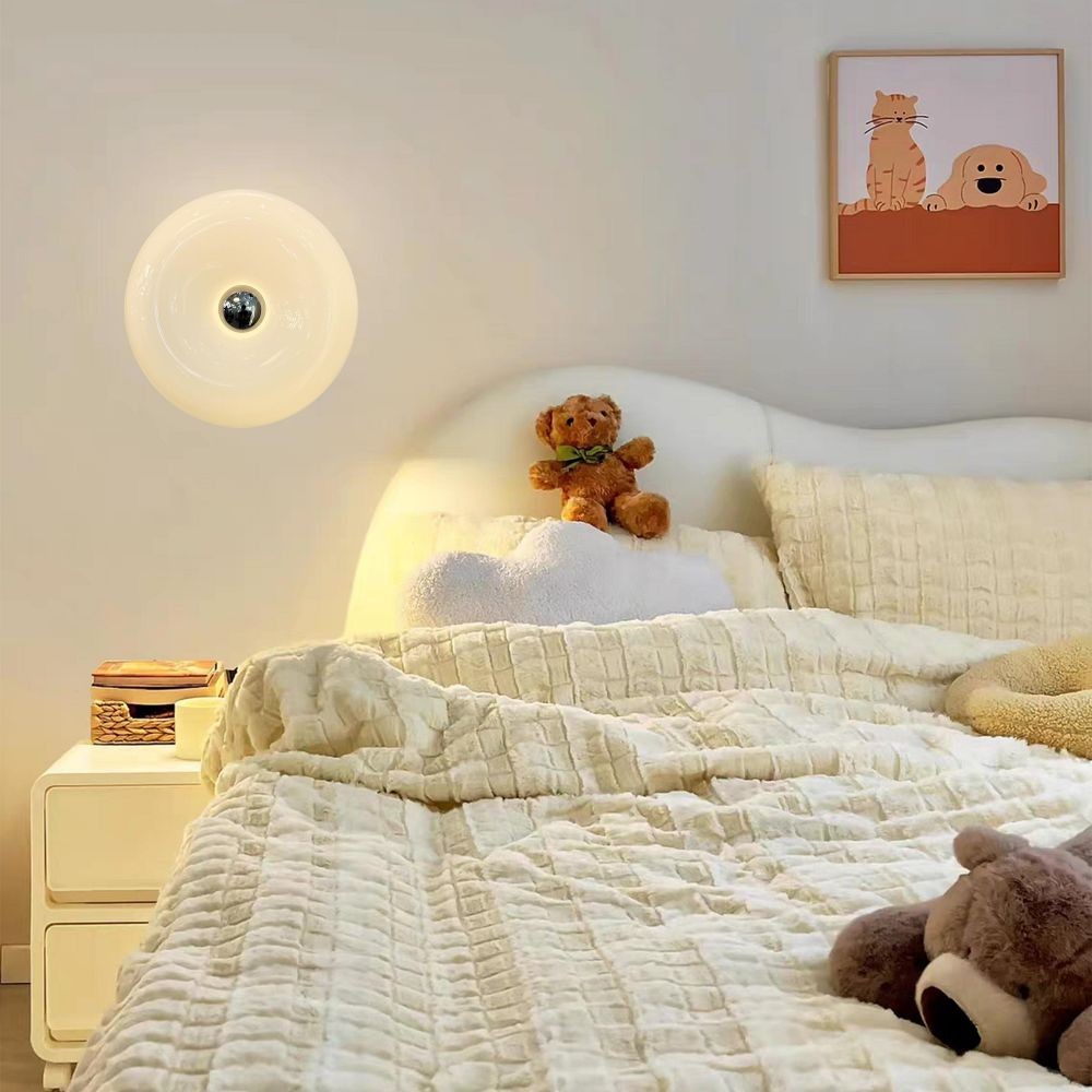 Glass Donut Table Wall Lamp - Bauhaus Style Accent Light Fixture S77