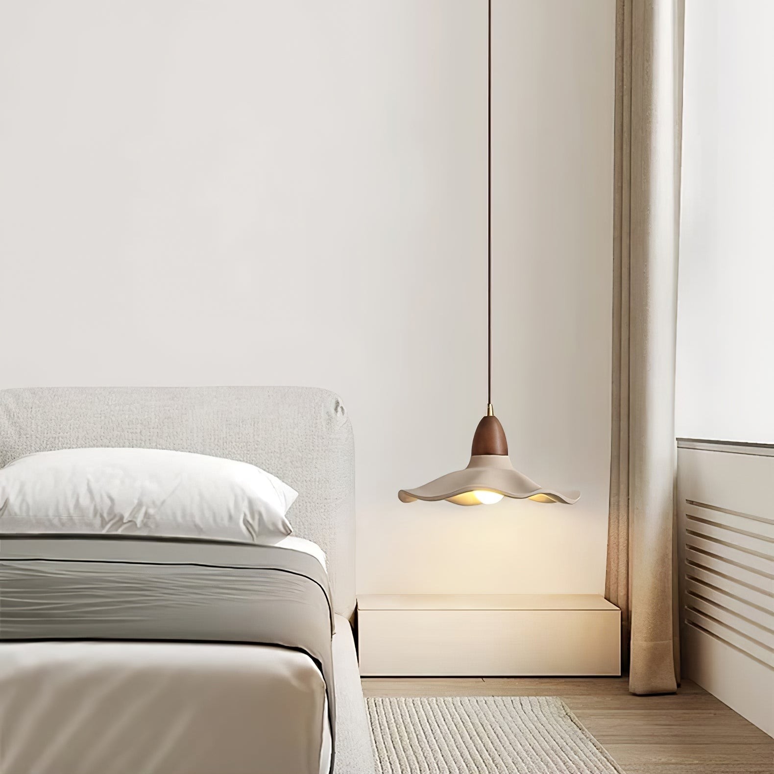 Japanese Wabi-Sabi Style Cement Wave Pendant Lamp M565
