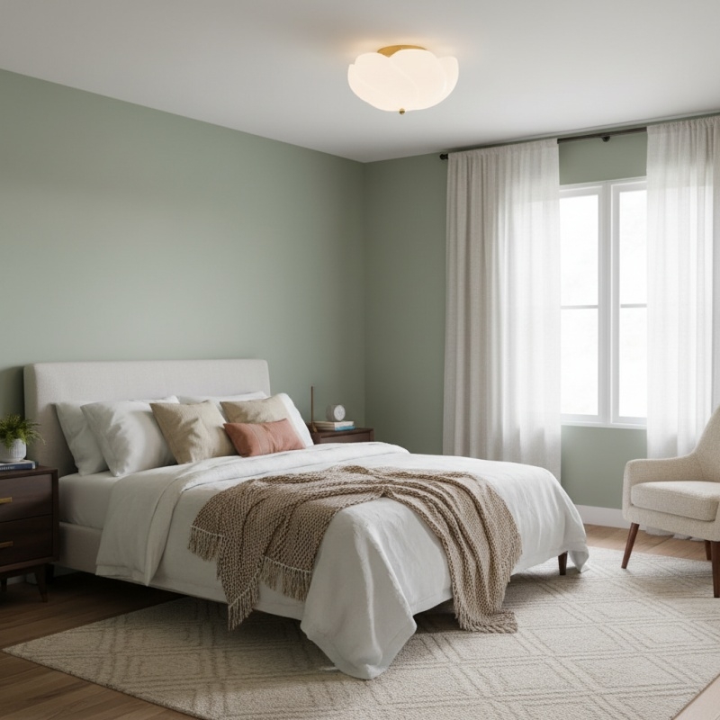 Modo Ceiling Light - Minimalist Glass Shade with Sleek Brass Frame for Dining Room or Office T729