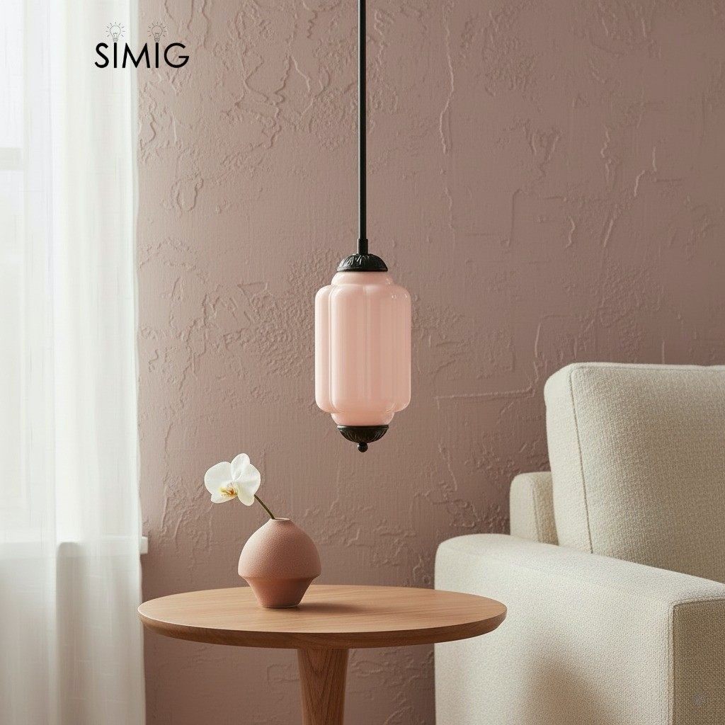 Eloise Vintage Glass Pendant Light - Elegant Pendant Lamp for Living Room G23