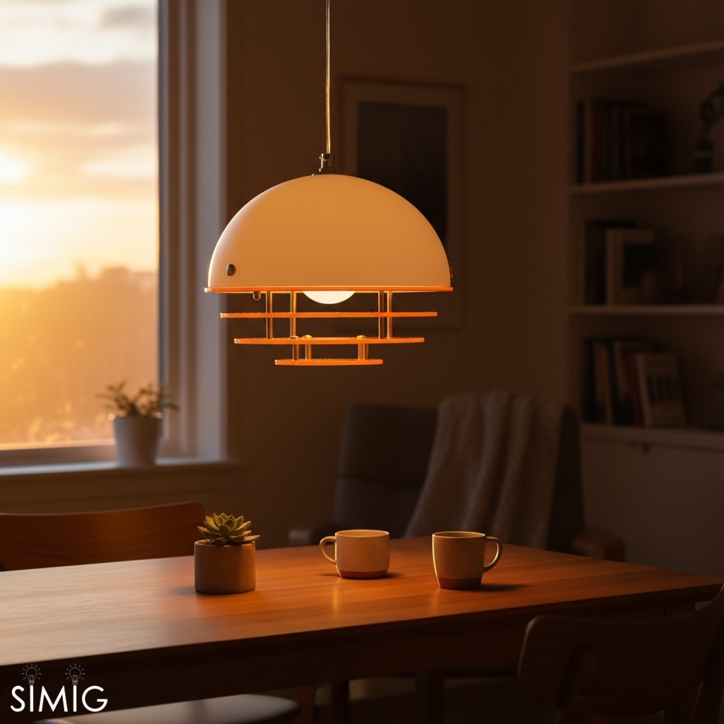 Bauhaus Sunset Pendant Lamp - Warm Ambient Lighting for Living Room S213