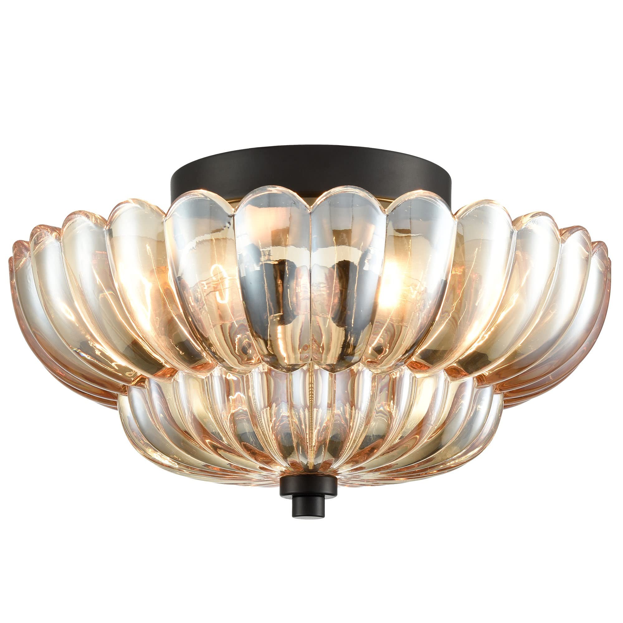 Semi Flush Mount Ceiling Lights Umbrella Shape Glass Lamp G58