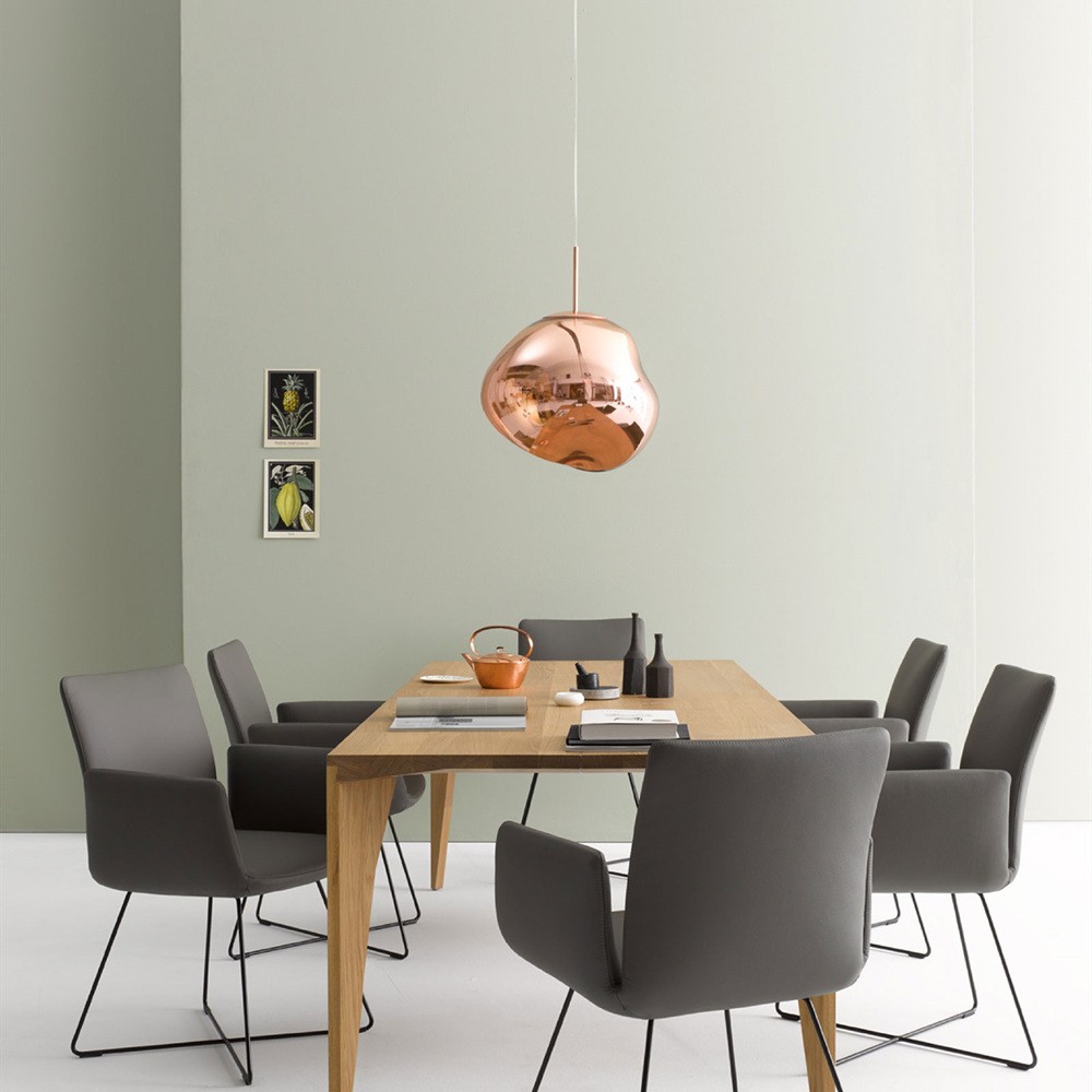 Glass Dynamic Pendant Light - Artistic Metallic Glow Pendant for Dining Area S54