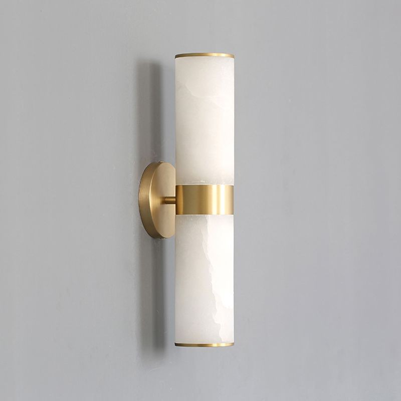 Modern Double Head Metal Brass Stone Vanity Wall Lamp M67