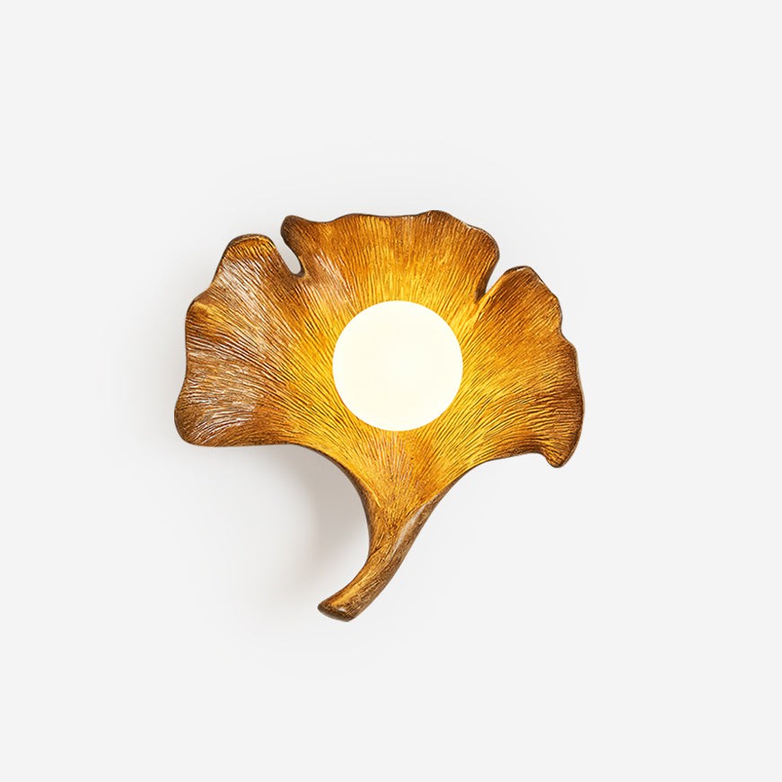Vintage Ginkgo Leaf Resin Wall Lamp M157