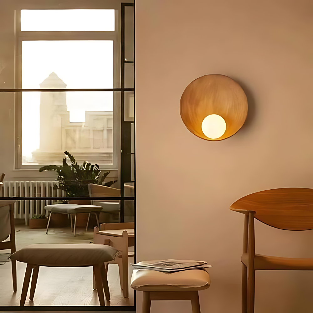 Serenity Modern Resin Japandi Metal Wall Lamp T2017