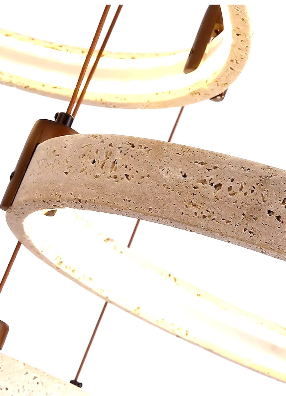 Simple Circular Travertine Pendant Lamp G29