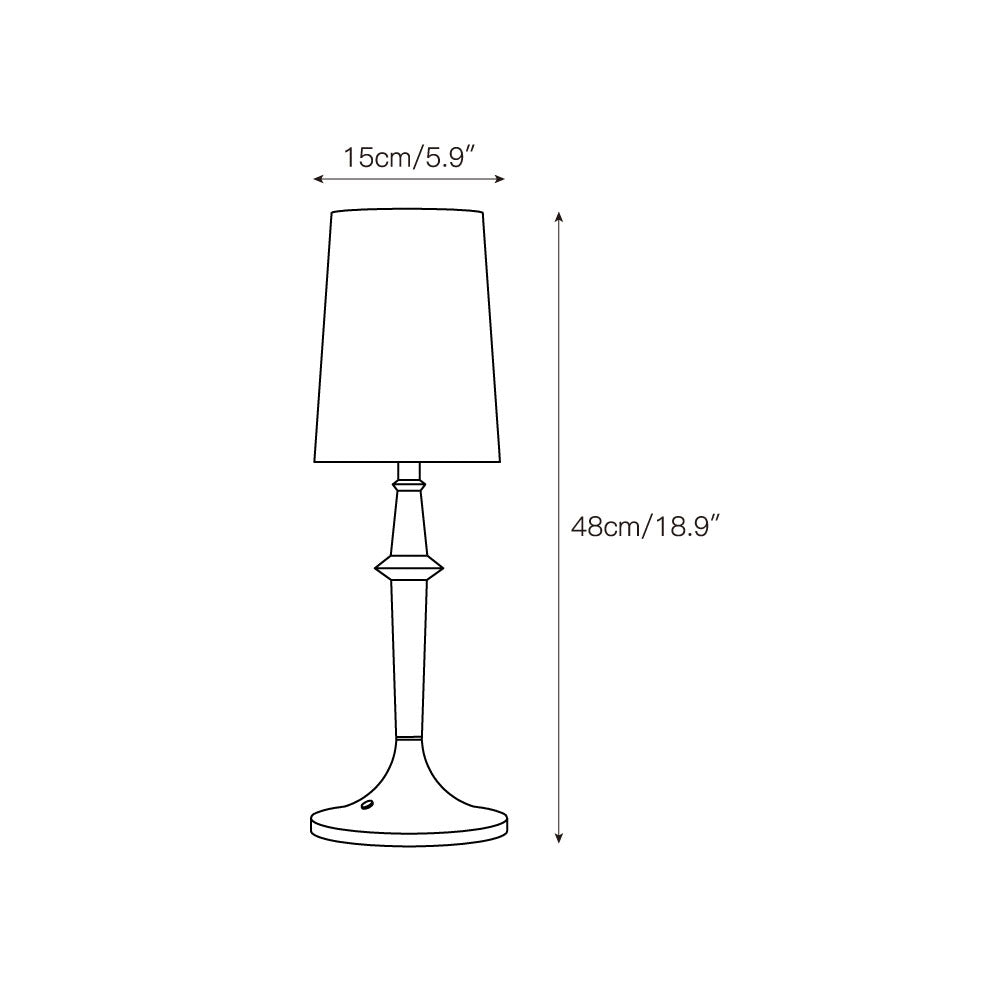 Devon Black Table Lamp (Built-in Battery) T1933