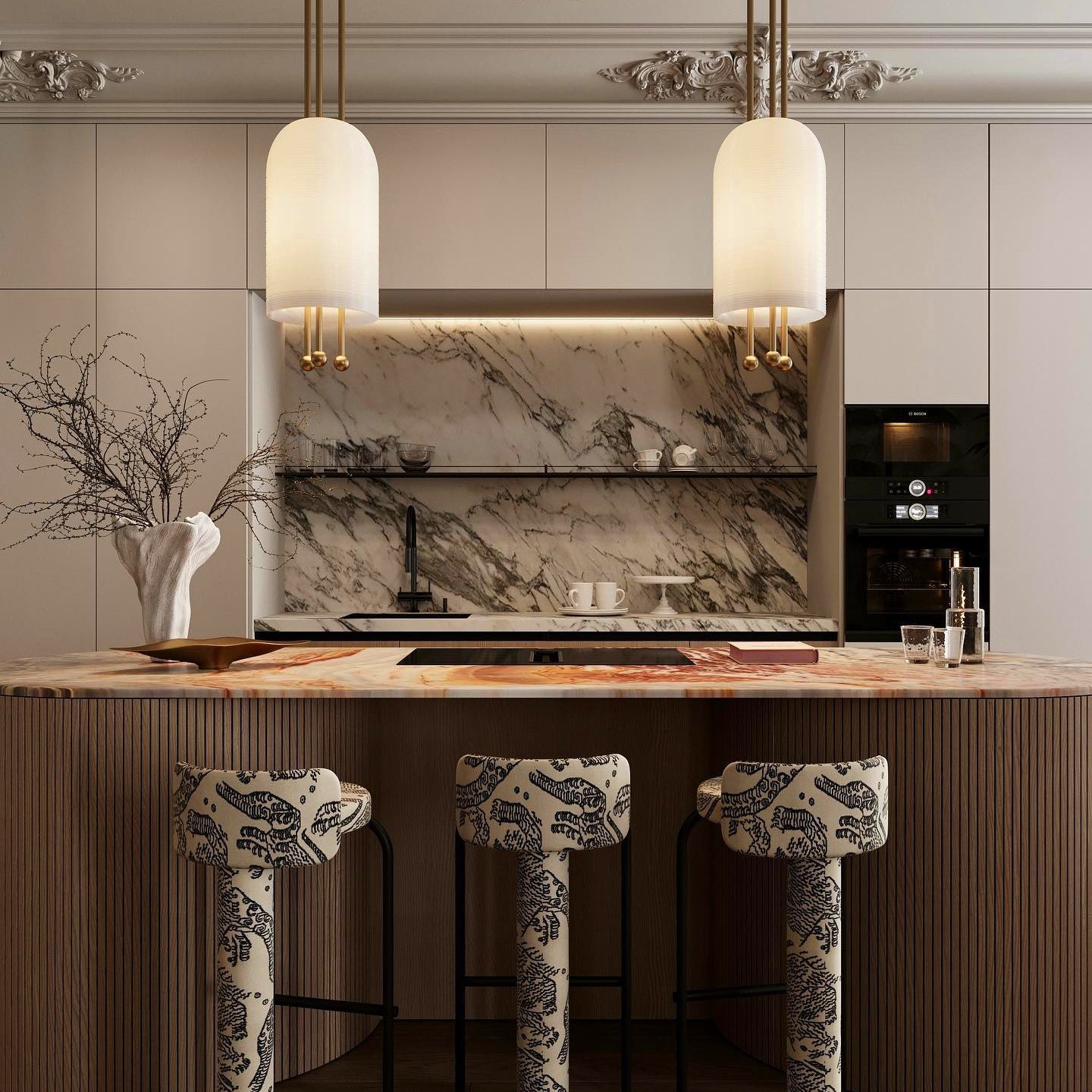Lantern Glass Pendant Lamp T1703