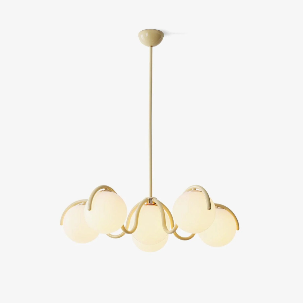 Sculptural Linear Chandelier with Elegant Flowing Silhouette S223