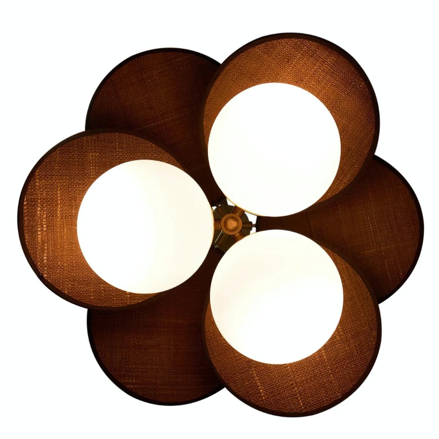 Orrise Layered Petal Pendant Light - Modern Metal and Fabric for Bedroom T521