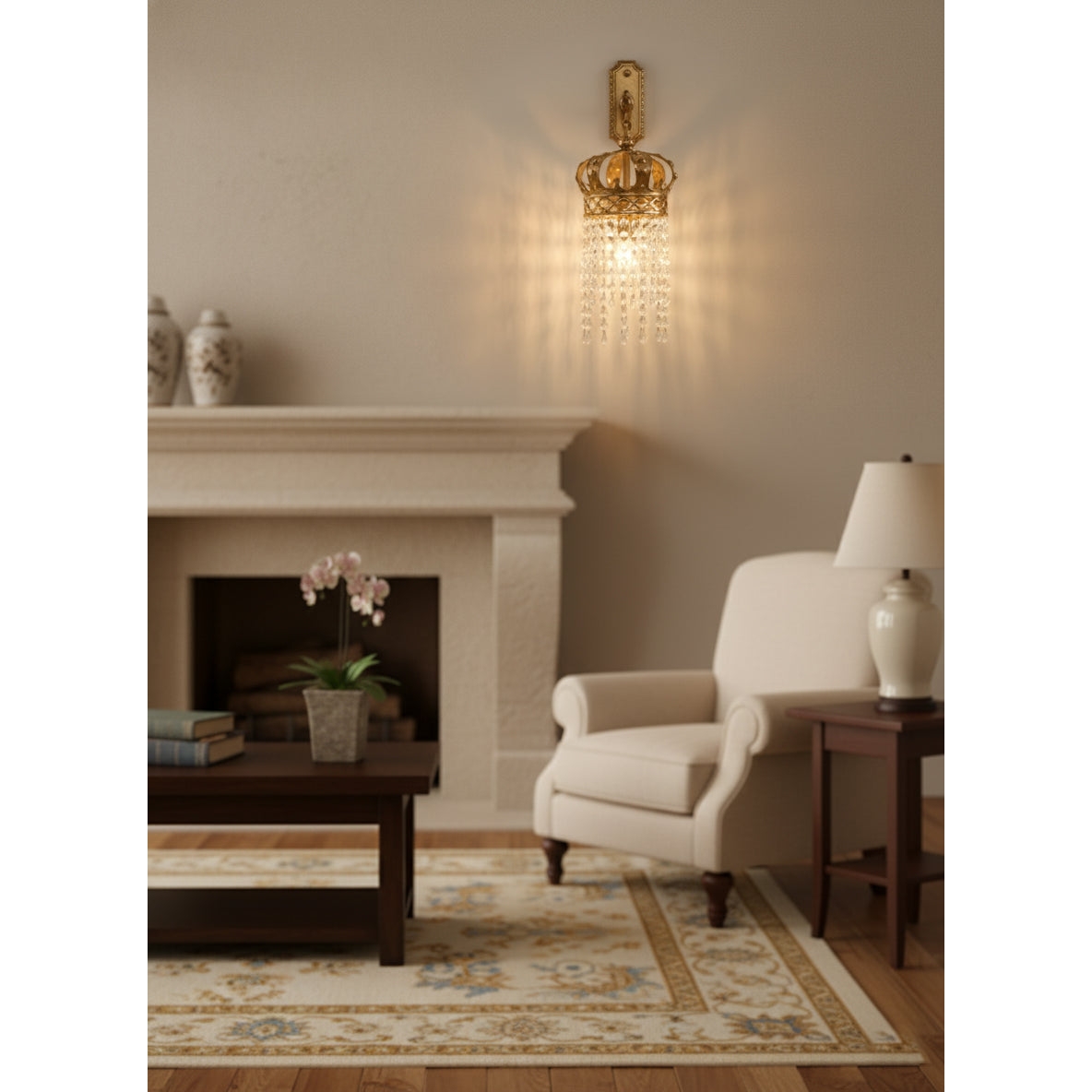 Timon Brass Crown Wall Lamp T1969