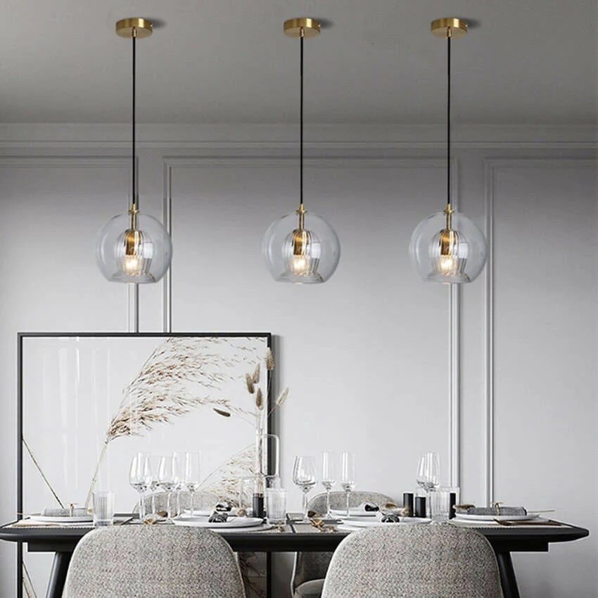 Modern Pleated Glass Pendant Light G49