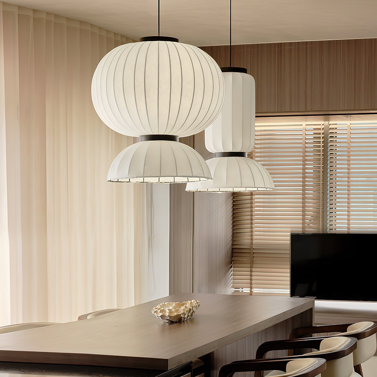 Mulberry Silk Lantern Pendant Light M433