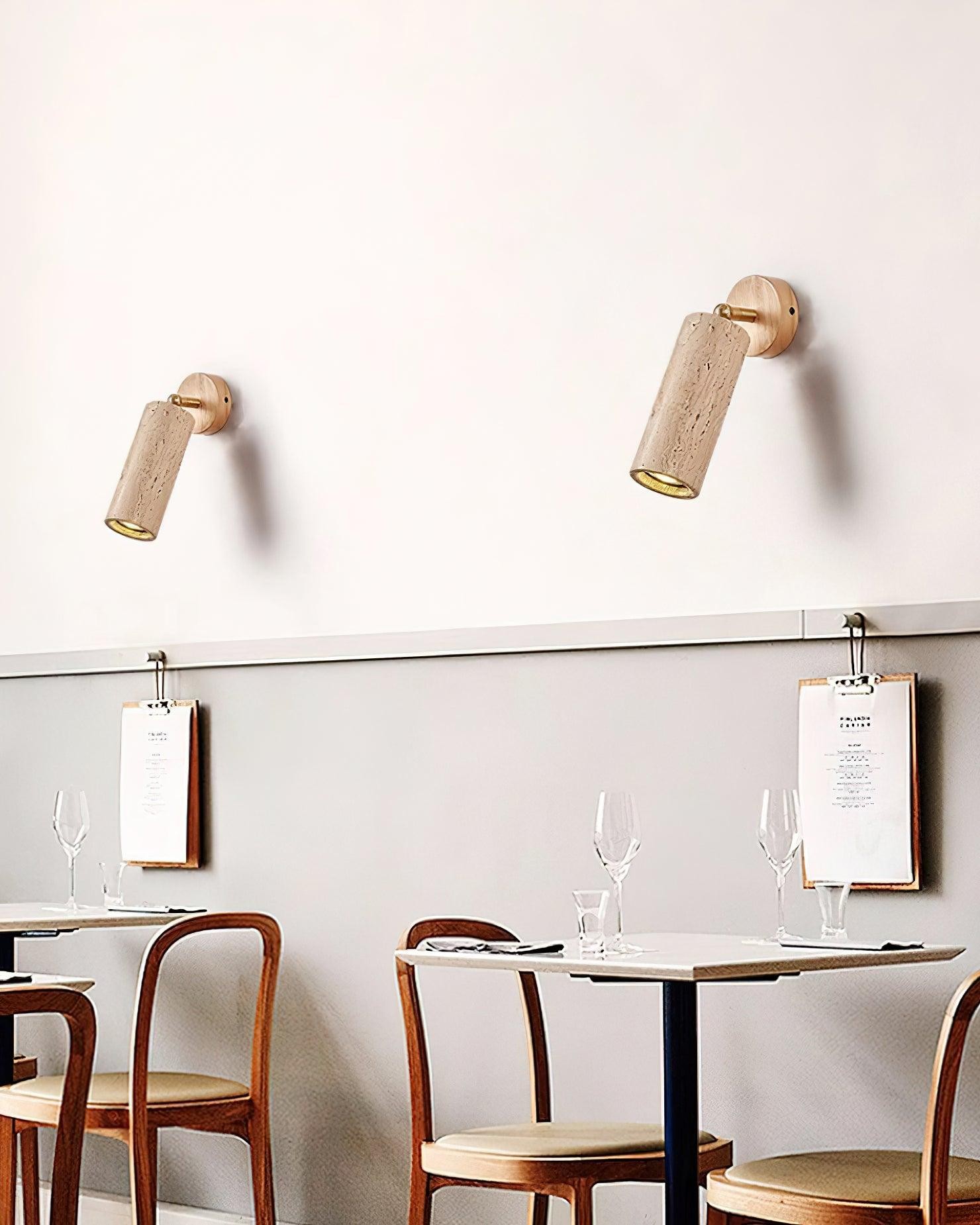 Travertine Walnut Spotlight Wall Lamp for Reading Work M40
