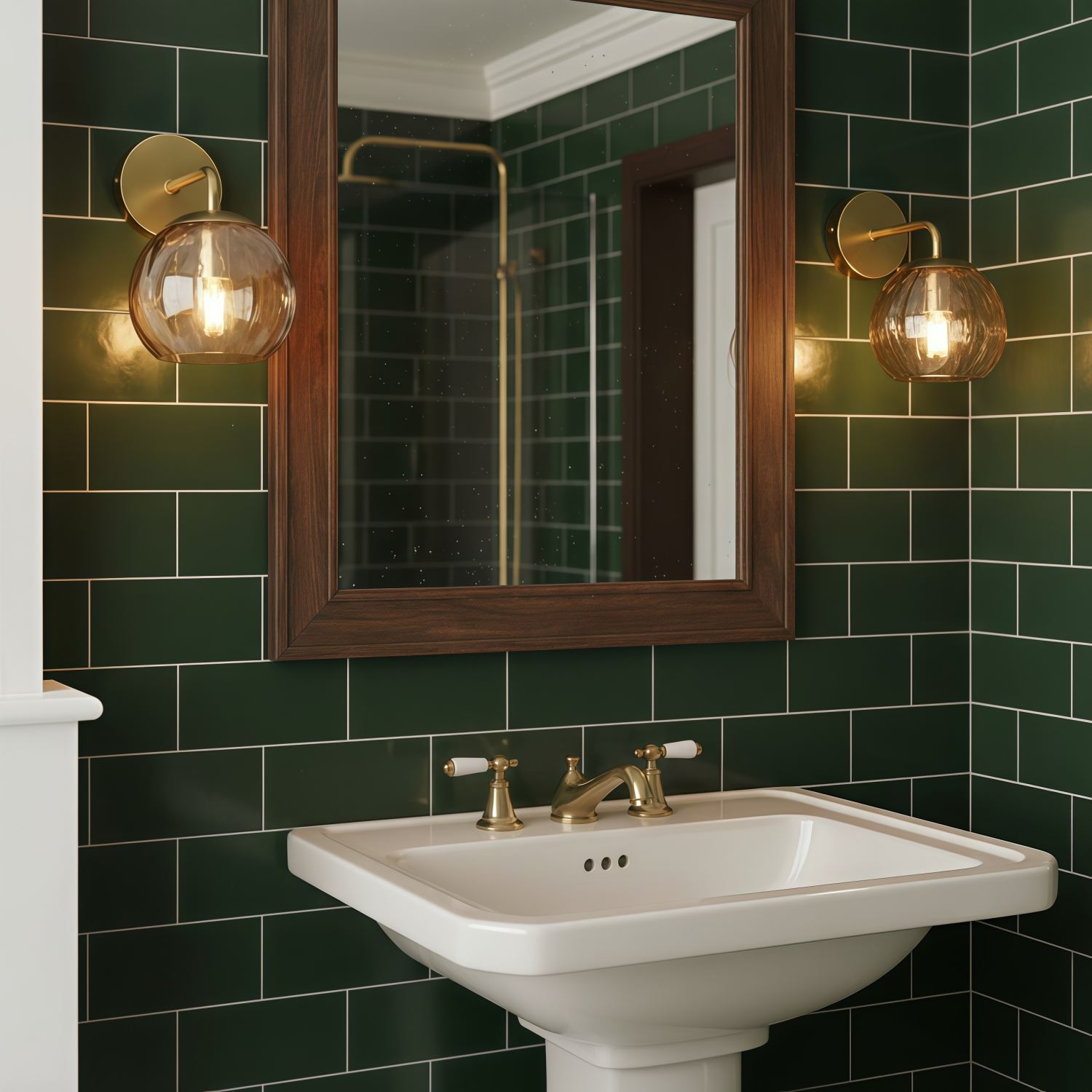 Tracian Brass Textured Glass Wall Lamp - Modern Classic Wall Sconce for Home Interiors & Corridors T837