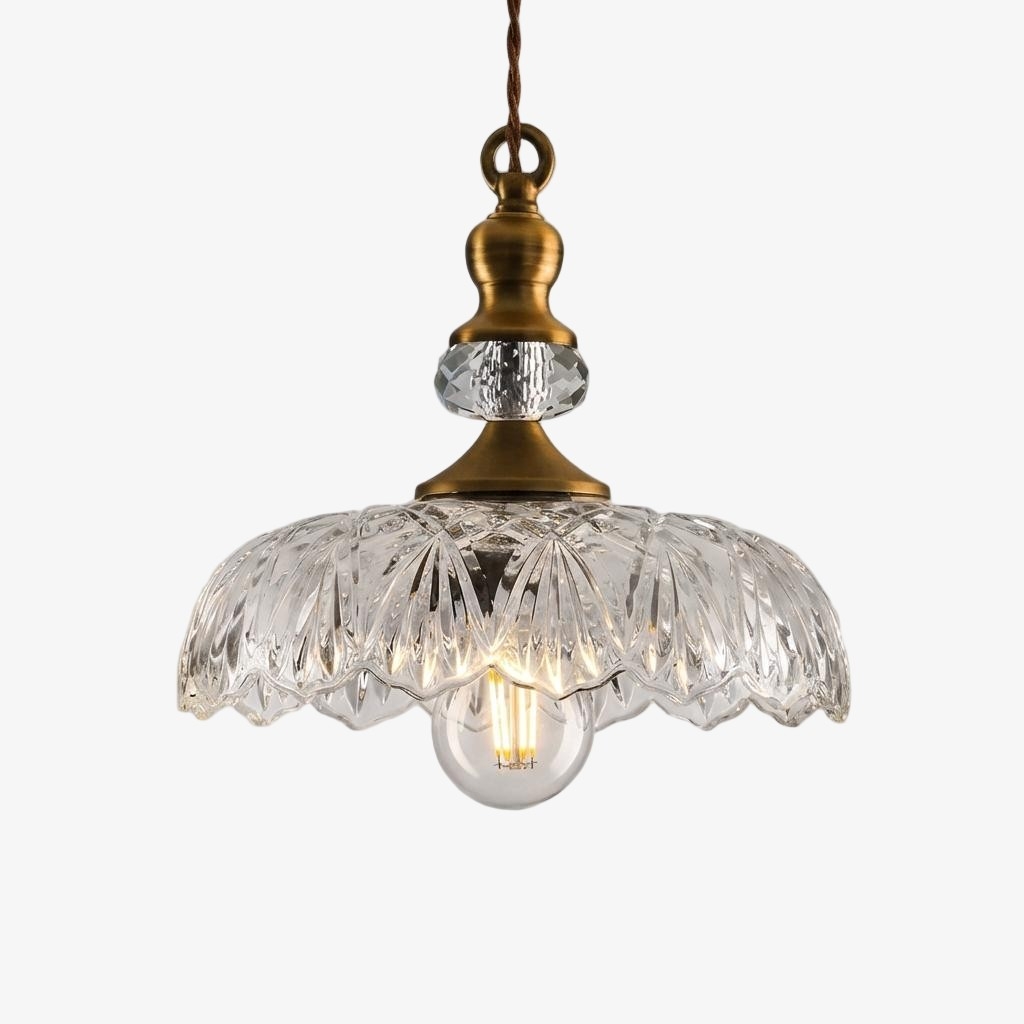 Verdoma Petal Glass Pendant Light - Vintage Style for Dining Room Accent U01