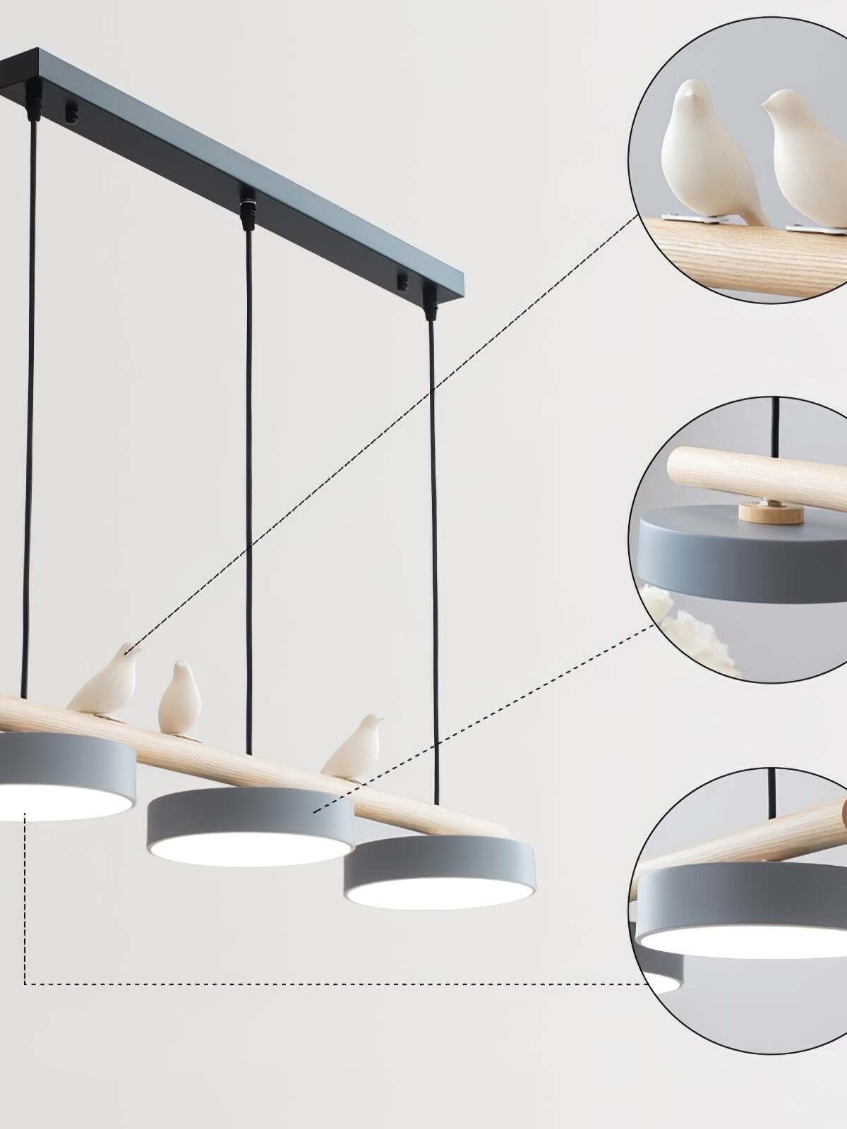 Creative Branch Bird Shaped Pendant Lamp G01